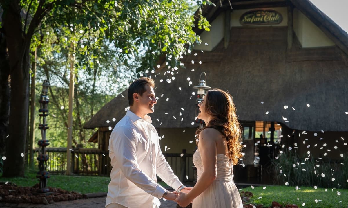 Wedding celebrations at Victoria Falls Safari Collection